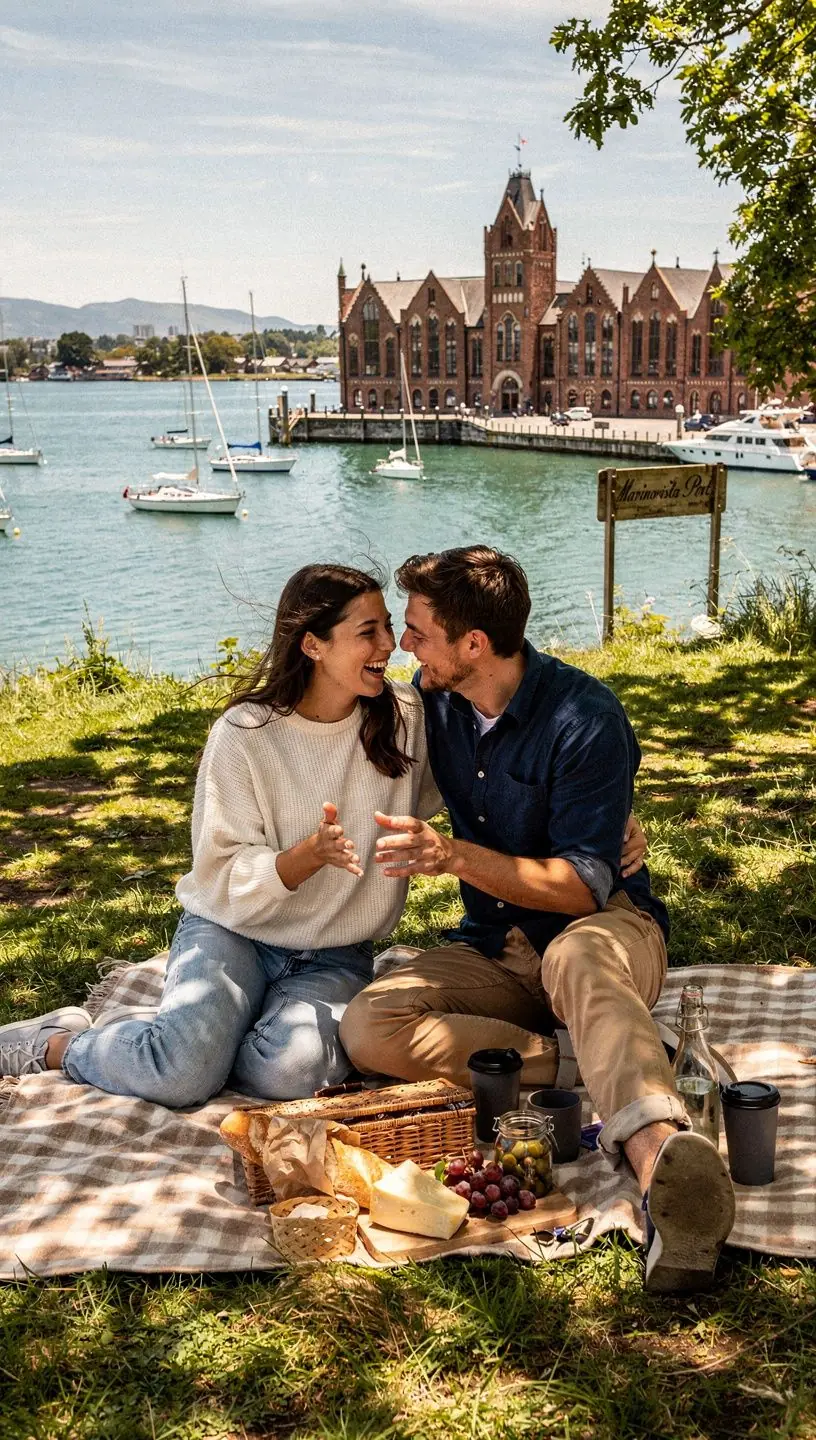 Blick auf das beeindruckende Ozeaneum mit modernen architektonischen Elementen.